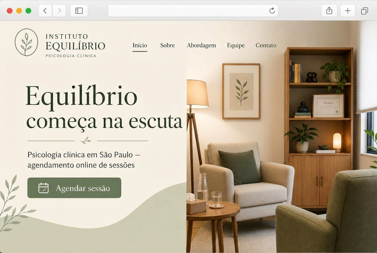 Site entregue para Instituto Equilíbrio — Psicologia Clínica