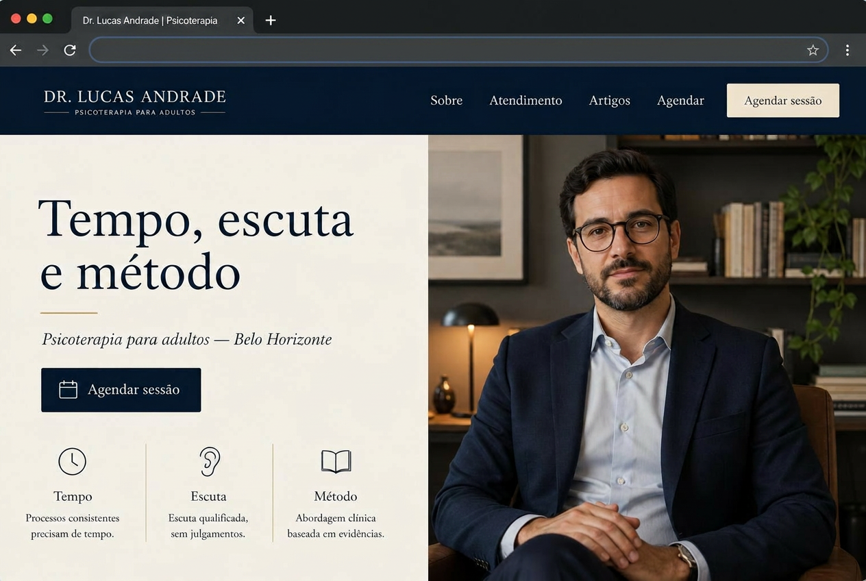 Site entregue para Dr. Lucas Andrade — Psicoterapia para Adultos